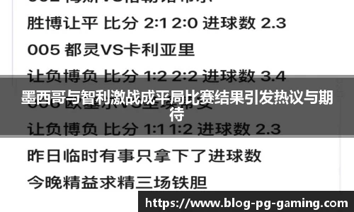 墨西哥与智利激战成平局比赛结果引发热议与期待